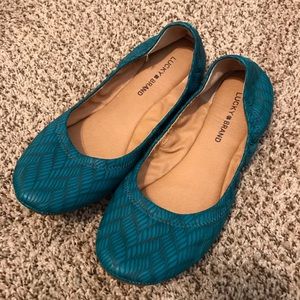 NWOB Lucky Brand Teal Flats